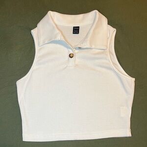 SHEIN half button rib-knit tank top